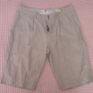 Elizabeth and James Beige Flat Front Shorts